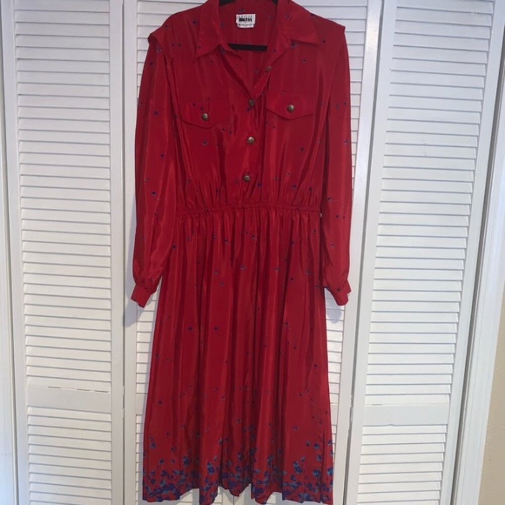 Vintage Leslie Fay floral dress - Picture 4 of 6
